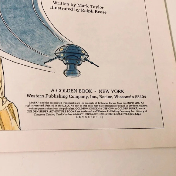 Vintage 1986 Mask Mission Meteor Golden Super Adventure Golden Book - Picture 8 of 14